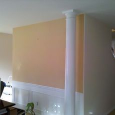 orange accent wall